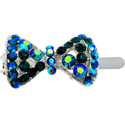 Trista Magnetic Bow Hair Clip Rhinestone Crystal Small Barrette 15 Colors, Magnetic Clip - MOGHANT