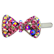 Trista Magnetic Bow Hair Clip Rhinestone Crystal Small Barrette 15 Colors, Magnetic Clip - MOGHANT