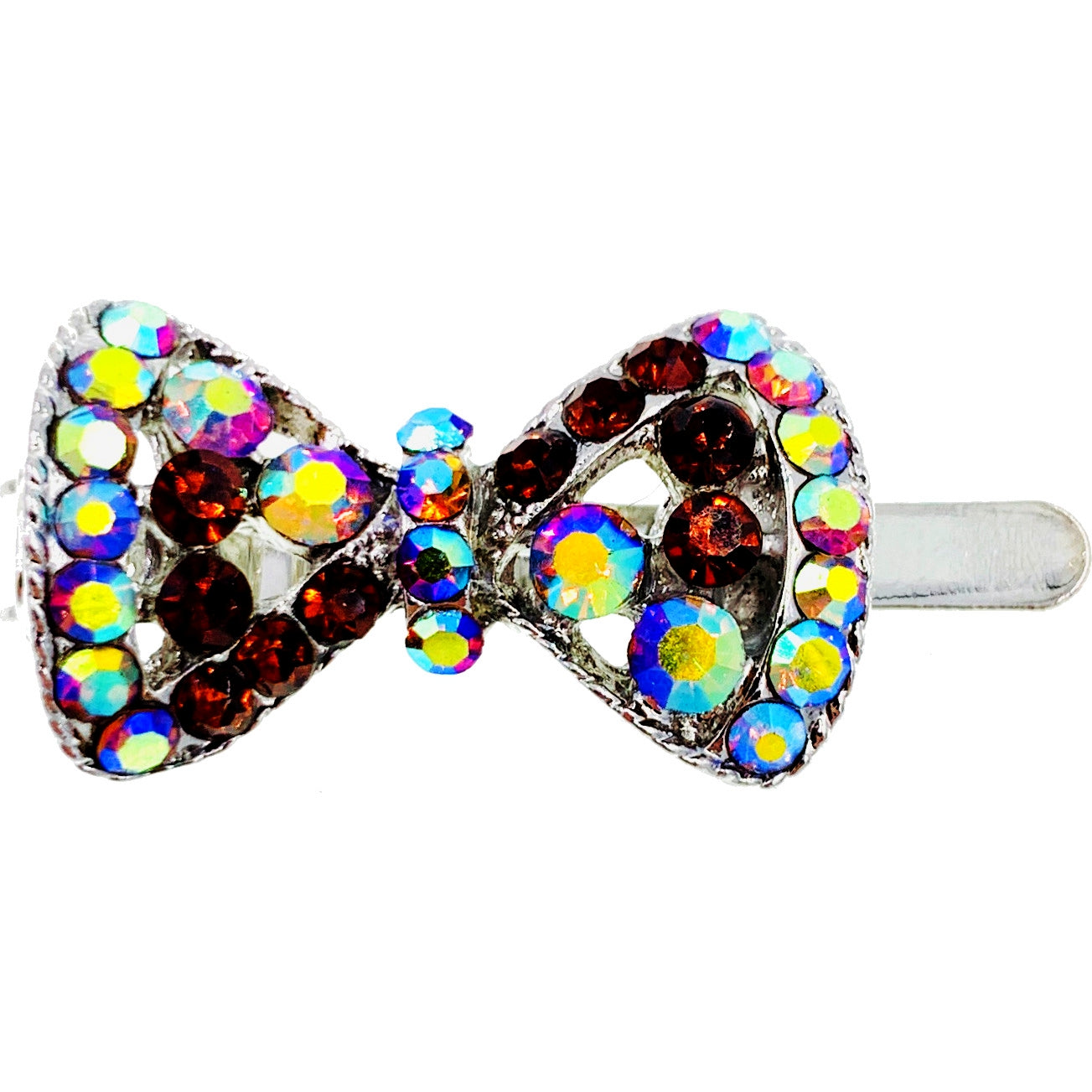 Trista Magnetic Bow Hair Clip Rhinestone Crystal Small Barrette 15 Colors, Magnetic Clip - MOGHANT