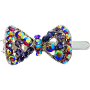 Trista Magnetic Bow Hair Clip Rhinestone Crystal Small Barrette 15 Colors, Magnetic Clip - MOGHANT