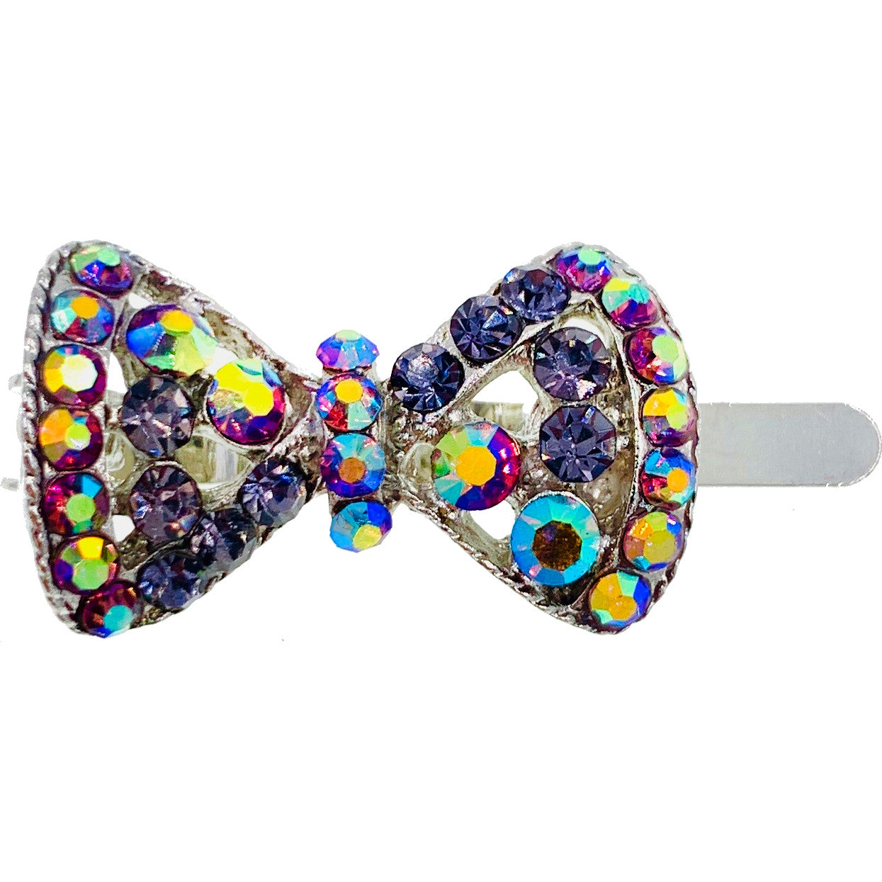 Trista Magnetic Bow Hair Clip Rhinestone Crystal Small Barrette 15 Colors, Magnetic Clip - MOGHANT