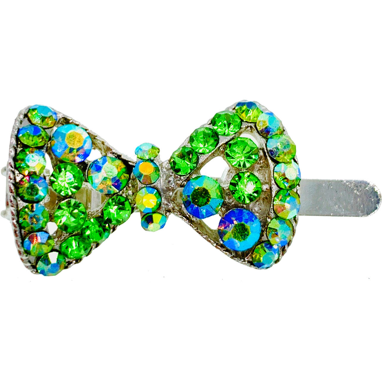 Trista Magnetic Bow Hair Clip Rhinestone Crystal Small Barrette 15 Colors, Magnetic Clip - MOGHANT