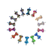 Trista Magnetic Bow Hair Clip Rhinestone Crystal Small Barrette 15 Colors, Magnetic Clip - MOGHANT