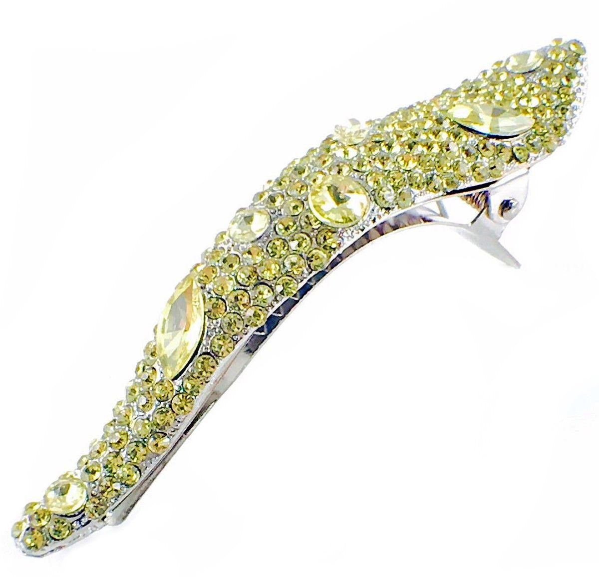 MAXIMAS VICTORIAN HANDMADE RHINESTONE CRYSTAL EMBELLISHED HAIR CLIP CLAMP ALLIGATOR PELICAN BEAK HAIRPIN, Hair Clip - MOGHANT