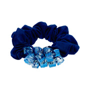 Primrose Ponytail Holder Scrunchie Acrylic Crystal fabric base Purple Pink Brown Blue Green Red Black, Ponytail Holder - MOGHANT