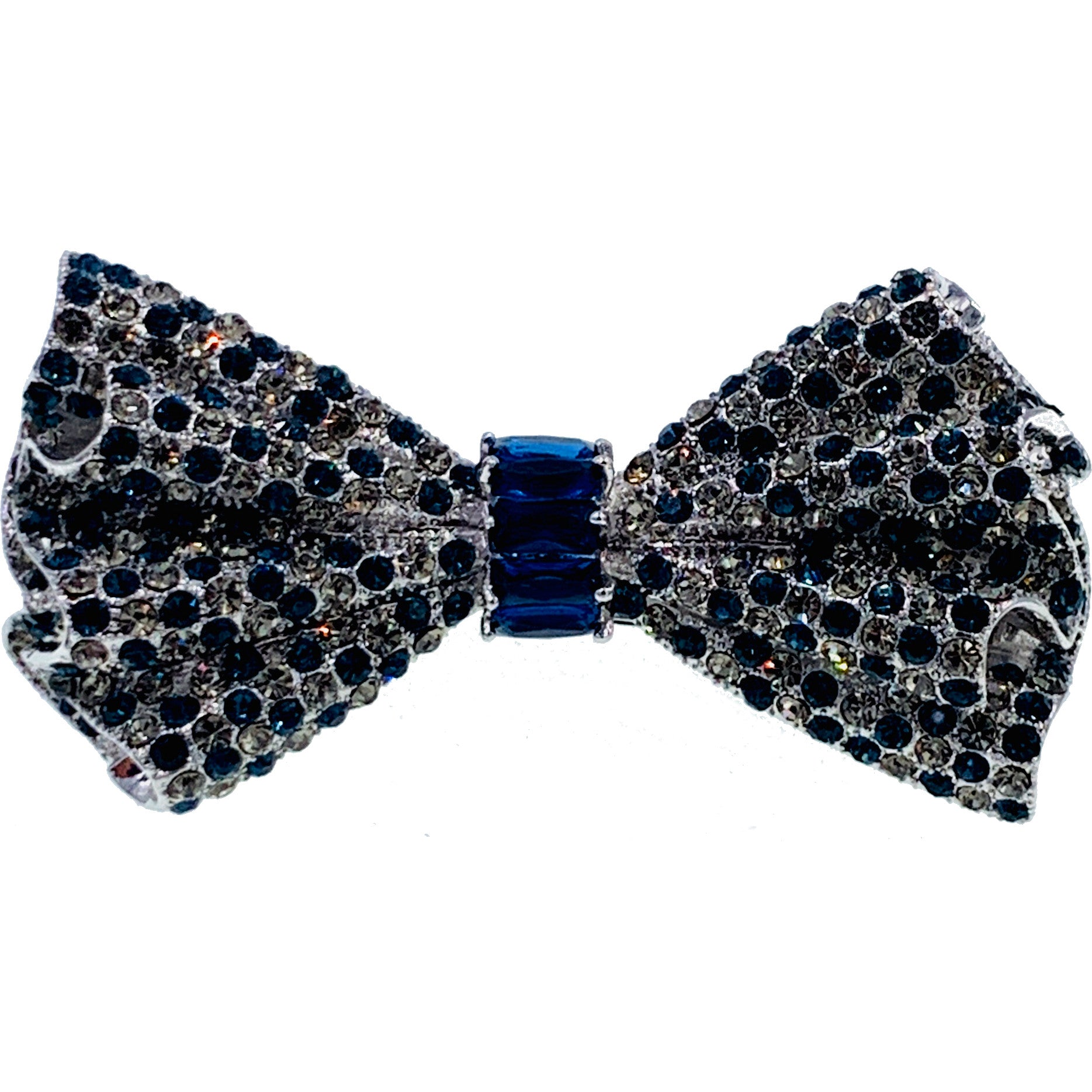 Glam Terada BOW Barrette Cubic Zirconia CZ Crystal Swarovski Elementary Crystal, Barrette - MOGHANT