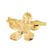 Rosaceae Flower Magnetic Hair Clip use Rhinestone Crystal gold base, Magnetic Clip - MOGHANT