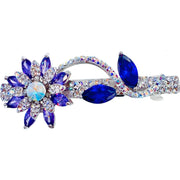 Enrica Flower Barrette Cubic Zirconia CZ Crystal Swarovski Elementary Crystal, Barrette - MOGHANT