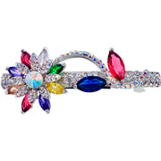 Enrica Flower Barrette Cubic Zirconia CZ Crystal Swarovski Elementary Crystal, Barrette - MOGHANT