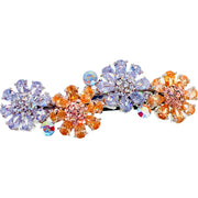 Drina Flower Barrette Cubic Zirconia CZ Crystal Swarovski Elementary Crystal, Barrette - MOGHANT