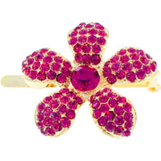 Rosaceae Flower Magnetic Hair Clip use Rhinestone Crystal gold base, Magnetic Clip - MOGHANT