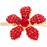 Rosaceae Flower Magnetic Hair Clip use Rhinestone Crystal gold base, Magnetic Clip - MOGHANT