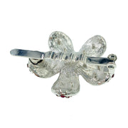 Rosaceae Flower Magnetic Hair Clip use Rhinestone Crystal silver base, Magnetic Clip - MOGHANT