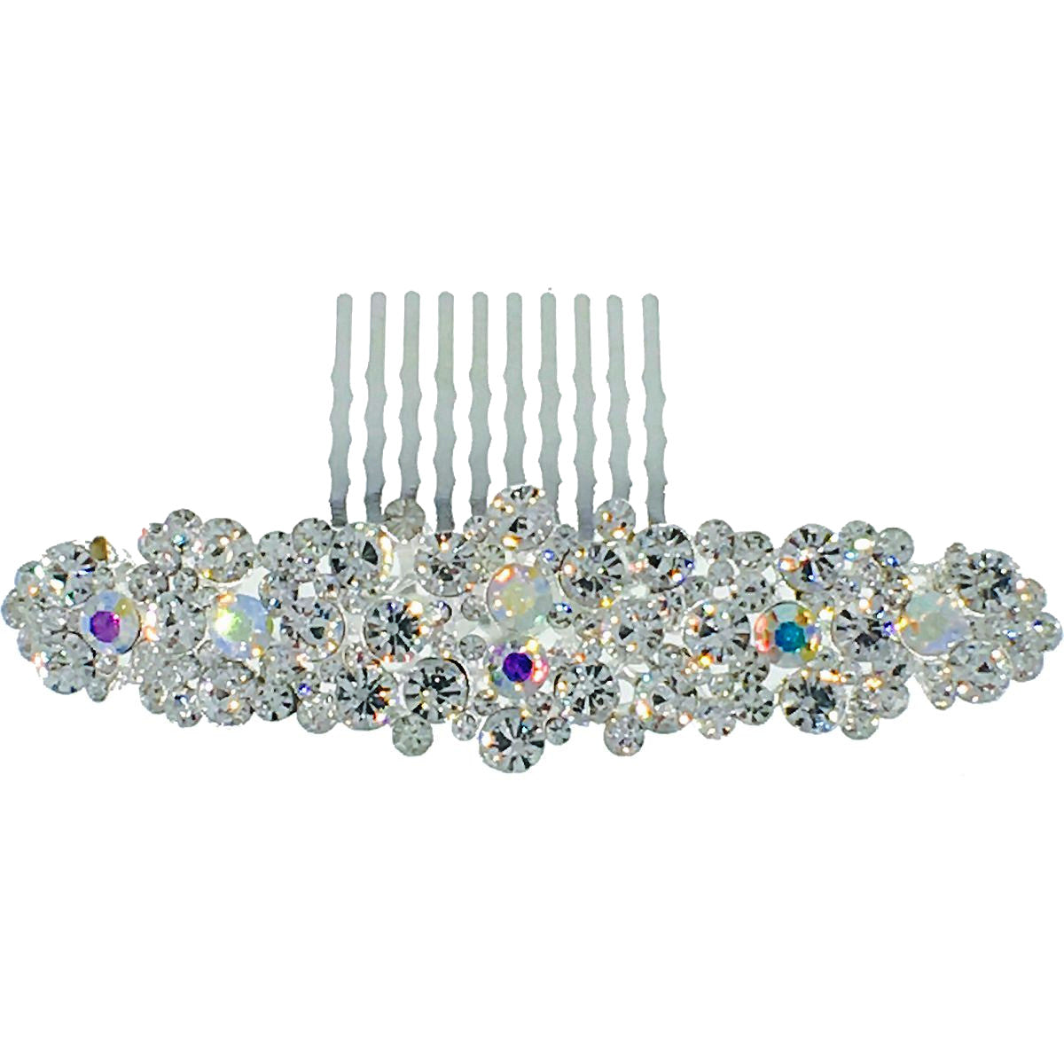 Starry Floral Wide Hair Comb made with Swarovski Crystal, Hair Comb - MOGHANT