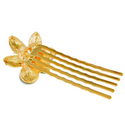 Windflower Flower Small Hair Comb made with  Swarovski  Elements Crystal Wedding Bridal Prom Party, Hair Comb - MOGHANT