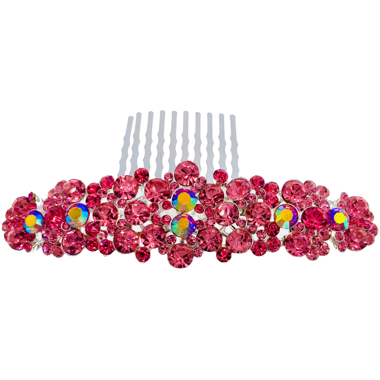 Starry Floral Wide Hair Comb made with Swarovski Crystal, Hair Comb - MOGHANT