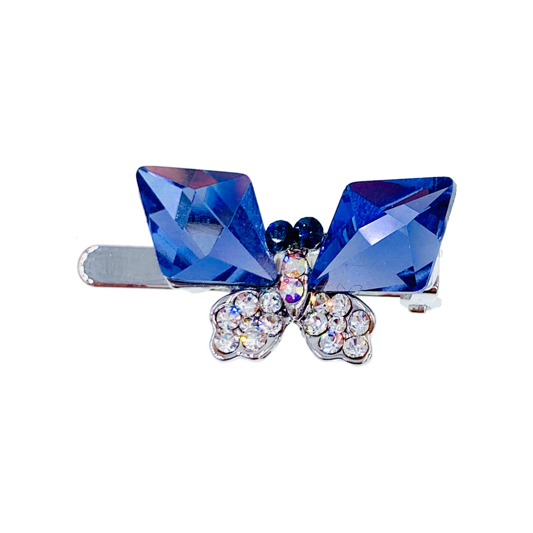 Zizina Butterfly Magnetic Hair Clip made with Swarovski & Cubic Zirconia CZ Crystals Hairpin Small Barrette, Magnetic Clip - MOGHANT