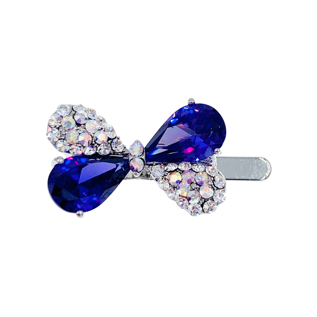 Jemina Bow Magnetic Hair Clip use Cubic Zirconia CZ Crystal Hairpin Small Barrette Hairpin Small Barrette, Magnetic Clip - MOGHANT