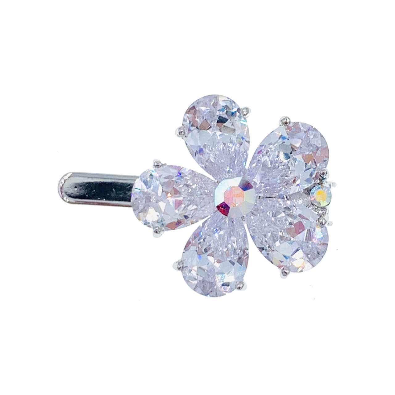 Virginiana Flower Magnetic Hair Clip use Cubic Zirconia CZ Crystal Hairpin Small Barrette, Magnetic Clip - MOGHANT