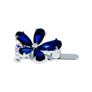 Parnassia Flower Magnetic Hair Clip Cubic Zirconia CZ Crystal Small Barrette, Magnetic Clip - MOGHANT