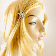 Floriana Star Magnetic Hair Clip Cubic Zirconia CZ Crystal Hairpin Small Barrette, Magnetic Clip - MOGHANT