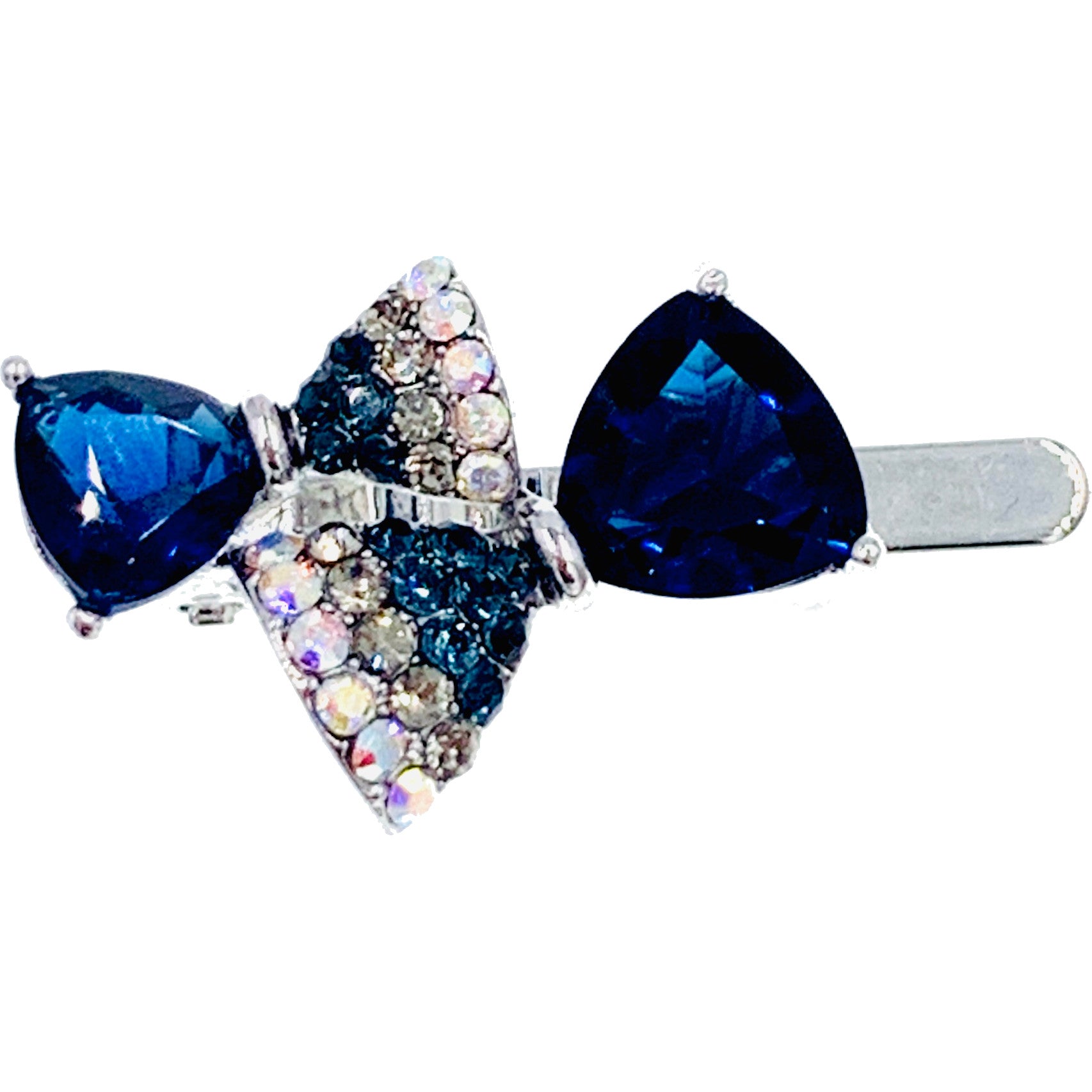 Dale BOW Magnetic Hair Clip Cubic Zirconia Crystals Hairpin Barrette, Magnetic Clip - MOGHANT