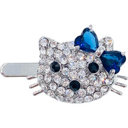 KITTY Magnetic Hair Clip use Swarovski ELM & Cubic Zirconia Crystals Hairpin Barrette Cats, Magnetic Clip - MOGHANT