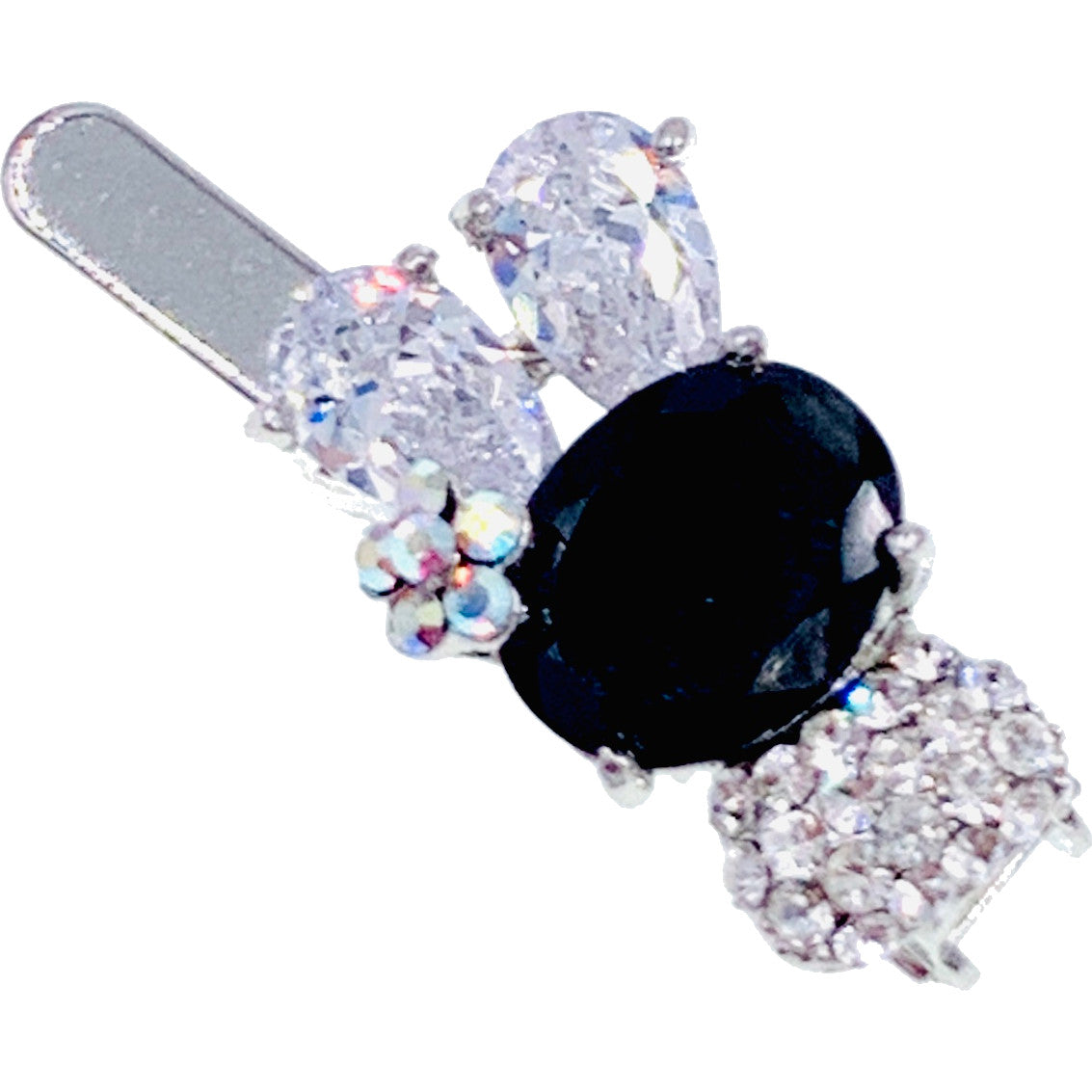 Cute Bunny Rabbit Magnetic Hair Clip Made With Swarovski & Cubic Zirconia Crystals Hairpin Small Barrette, Magnetic Clip - MOGHANT