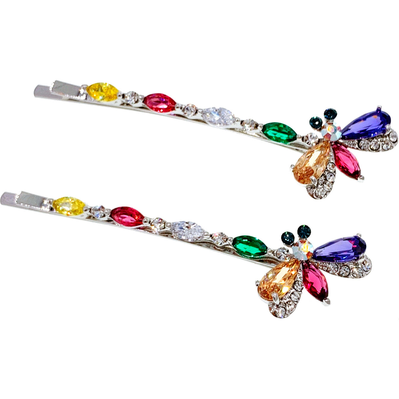 Francette Honey Bee Bobby Pin Cubic Zirconia Swarovski Elementary Crystal, Bobby Pin - MOGHANT