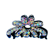 Claudette Handmade Large Acrylic Hair Claw JAW Rhinestone Crystal Hot Pink Blue Grey Nave AB Brown, Hair Claw - MOGHANT