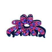 Claudette Handmade Large Acrylic Hair Claw JAW Rhinestone Crystal Hot Pink Blue Grey Nave AB Brown, Hair Claw - MOGHANT