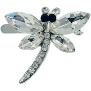Dragonfly Magnetic Hair Clip use Rhinestone Crystal silver base, Magnetic Clip - MOGHANT