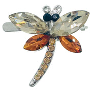 Dragonfly Magnetic Hair Clip use Rhinestone Crystal silver base, Magnetic Clip - MOGHANT