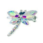 Dragonfly Magnetic Hair Clip use Rhinestone Crystal silver base, Magnetic Clip - MOGHANT