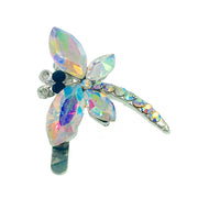 Dragonfly Magnetic Hair Clip use Rhinestone Crystal silver base, Magnetic Clip - MOGHANT