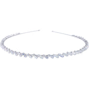 Ana Glam Simple Headband Hairband use Cubic Zirconia Crystal Gemstone Wedding Bridal Prom Dance, Headband - MOGHANT