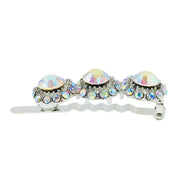 Sunflower Trio Magnetic Hair Clip use Rhinestone Crystal silver base, Magnetic Clip - MOGHANT