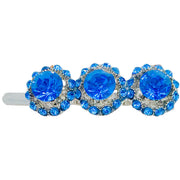 Sunflower Trio Magnetic Hair Clip use Rhinestone Crystal silver base, Magnetic Clip - MOGHANT