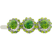 Sunflower Trio Magnetic Hair Clip use Rhinestone Crystal silver base, Magnetic Clip - MOGHANT