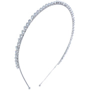Claudia Glam Simple Headband Hairband use Cubic Zirconia Crystal Gemstone Wedding Bridal Prom Dance, Headband - MOGHANT