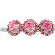 Sunflower Trio Magnetic Hair Clip use Rhinestone Crystal silver base, Magnetic Clip - MOGHANT