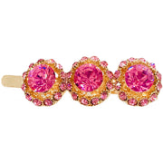 Sunflower Trio Magnetic Hair Clip use Rhinestone Crystal gold base, Magnetic Clip - MOGHANT