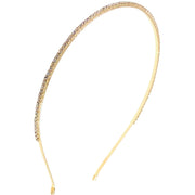 Dione Glam Simple Headband Hairband Rhinestone Crystal Gemstone Wedding Bridal Prom Dance Party, Headband - MOGHANT