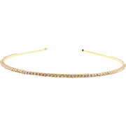 Dione Glam Simple Headband Hairband Rhinestone Crystal Gemstone Wedding Bridal Prom Dance Party, Headband - MOGHANT