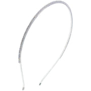 Dione Glam Simple Headband Hairband Rhinestone Crystal Gemstone Wedding Bridal Prom Dance Party, Headband - MOGHANT