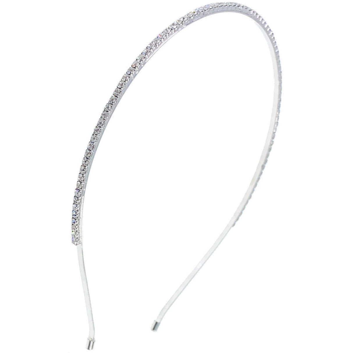 Dione Glam Simple Headband Hairband Rhinestone Crystal Gemstone Wedding Bridal Prom Dance Party, Headband - MOGHANT