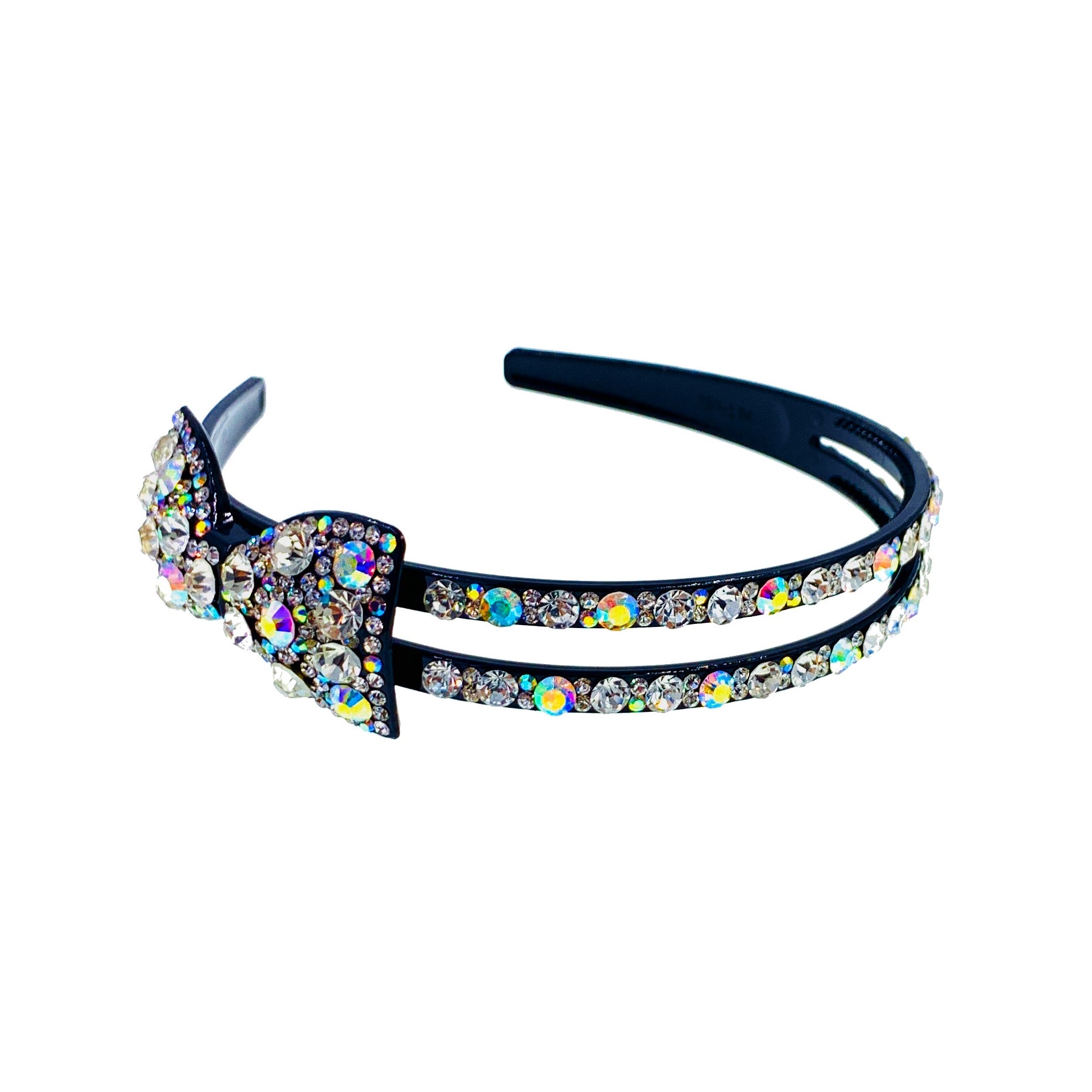 Orsina Bow Handmade Acrylic Rhinestone Crystals Headband Hairband Prom Party Gift, Headband - MOGHANT