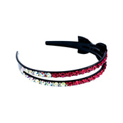 Orsina Bow Handmade Acrylic Rhinestone Crystals Headband Hairband Prom Party Gift, Headband - MOGHANT