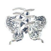 Butterfly Hair Claw Jaw Clip use Rhinestone Crystal Silver AB Brown Amber, Hair Claw - MOGHANT