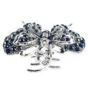 Butterfly Hair Claw Jaw Clip use Rhinestone Crystal Silver Black, Hair Claw - MOGHANT